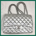 Siver Chanel Flap Bag Refinishing, Redyeing, color restoring