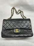 Before And After Of A Black Chanel Double Flap Bag, Refurbishing